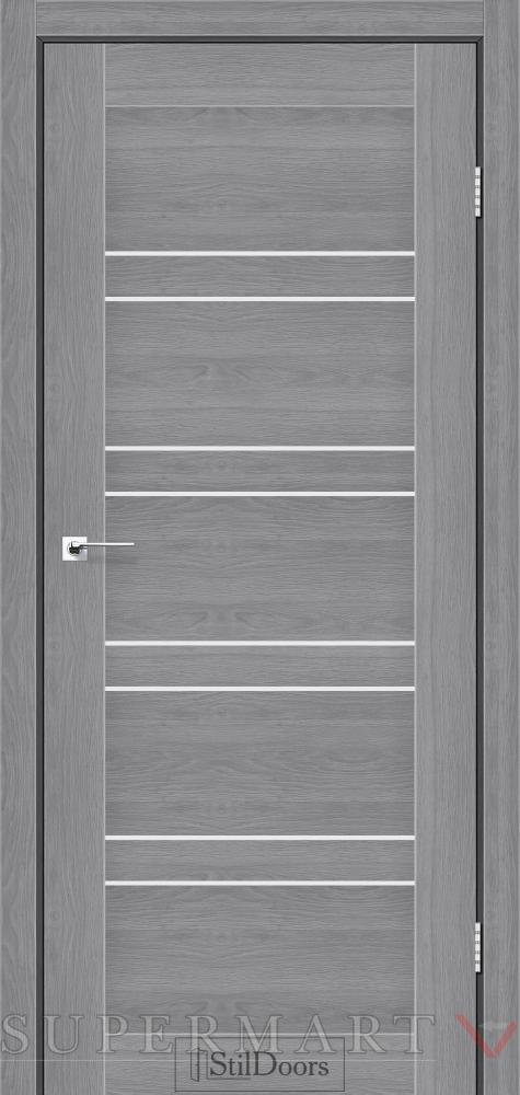 Двері STILDOORS Antalya дуб попелястий скло Сатін