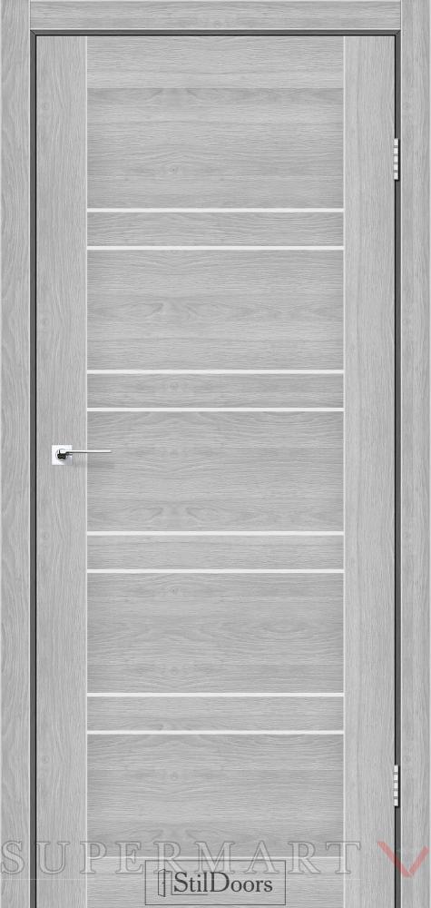 Двері STILDOORS Antalya дуб сріблястий скло Сатін