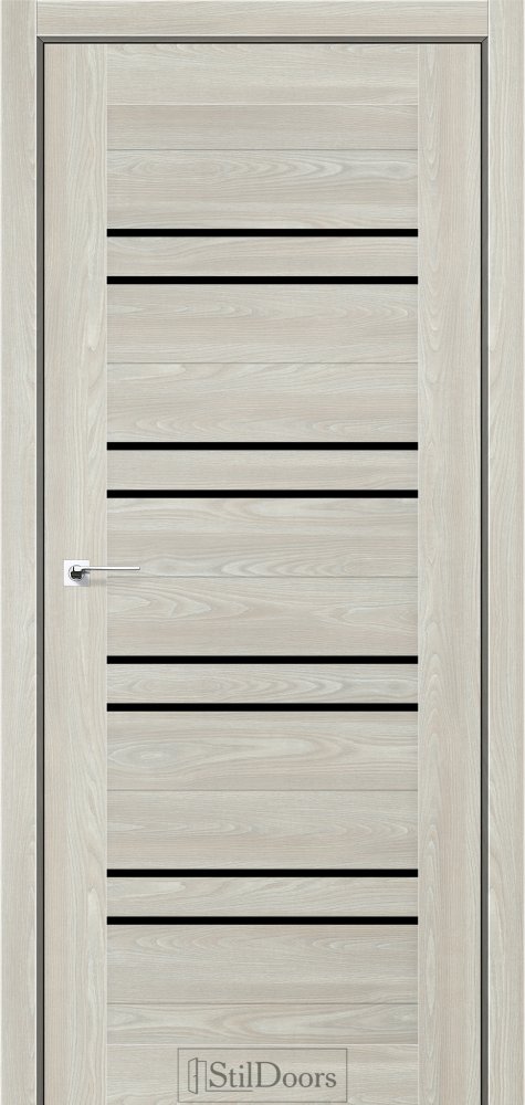 Двері STILDOORS Ferro флітвуд шампань скло чорне
