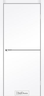 Двері STILDOORS Loft Aluminium білий мат молдинг чорний