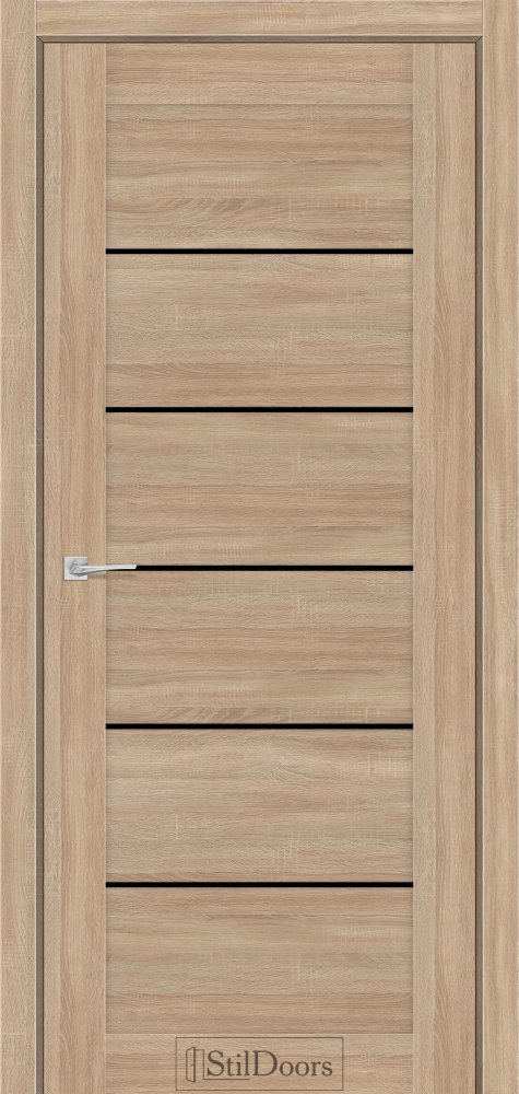 Двері STILDOORS Salvero ясен пісочний скло чорне