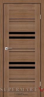 Двері STILDOORS Slovenia італійський горіх скло чорне