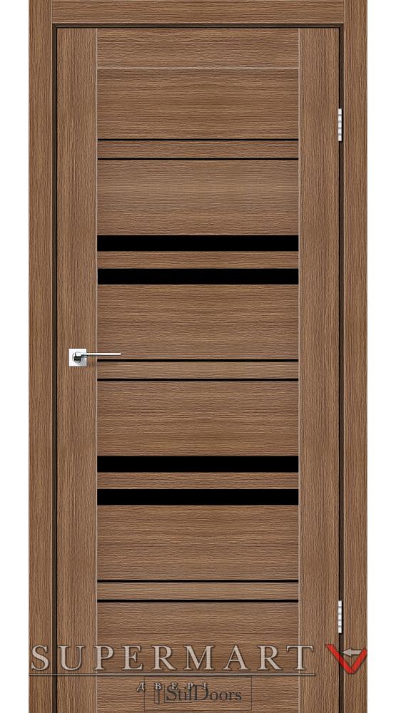 Двері STILDOORS Slovenia італійський горіх скло чорне