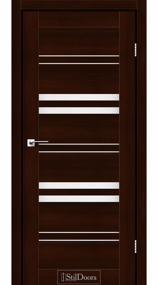 Двері STILDOORS Slovenia каштан New скло сатин
