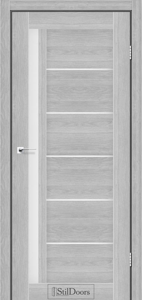 Двері STILDOORS Sofia дуб сріблястий скло Сатін