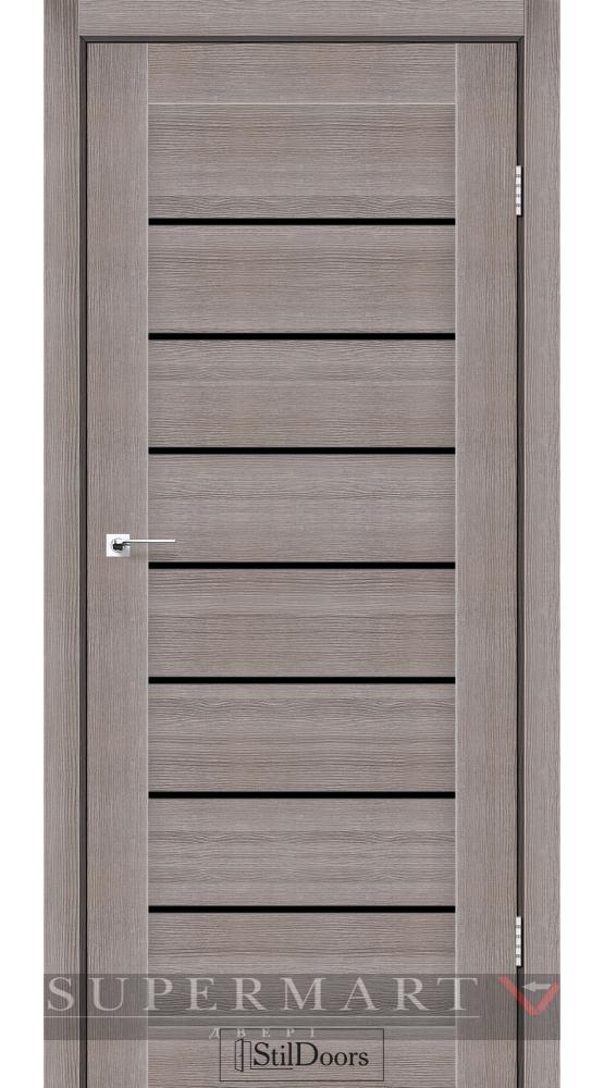 Двері STILDOORS Tanzania трюфель скло чорне