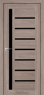 Двері STILDOORS Terno флітвуд мокко скло чорне