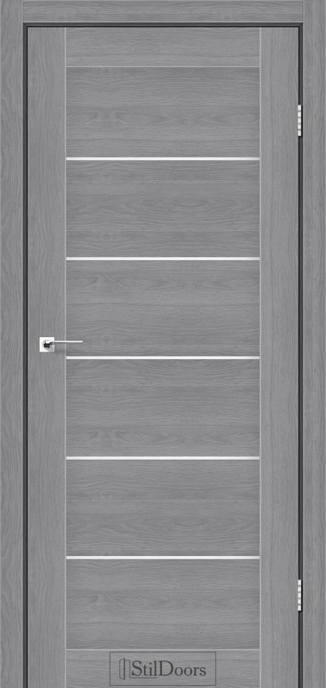 Двері STILDOORS Victoria дуб попелястий скло Сатін