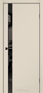 Двері STILDOORS Wilton шампань RAL 1013 скло чорне