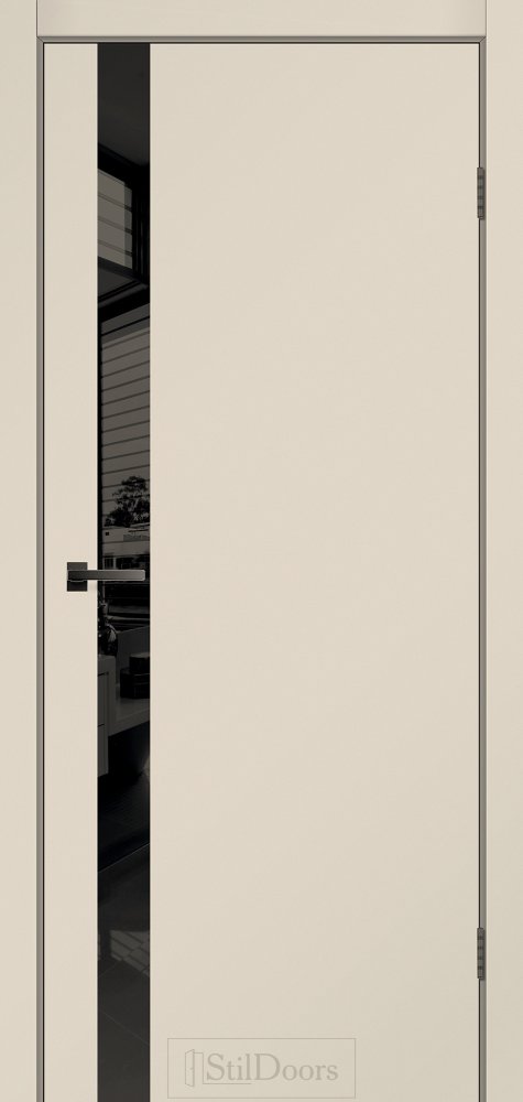 Двері STILDOORS Wilton шампань RAL 1013 скло чорне